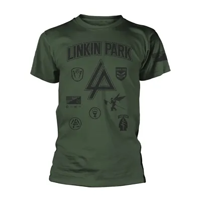 Buy Linkin Park 'Patches' Green T Shirt - NEW • 15.49£