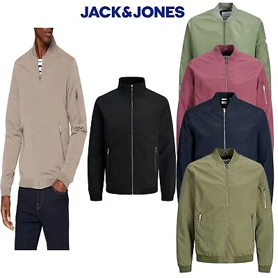 Buy Jack And Jones Mens Biker Bomber Jacket Smart Casual Pacific Winter Coats Sizes • 24.99£