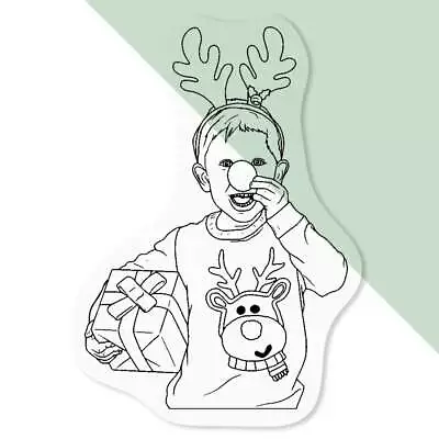 Buy 'Boy In A Christmas Jumper' Clear Decal Stickers (DC043668) • 4.99£