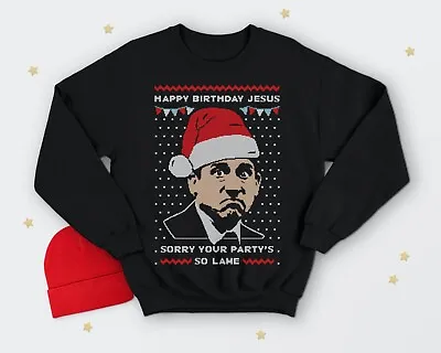 Buy Michael Scott Christmas Jumper Sweater Funny Happy Birthday Jesus US Office • 25.99£