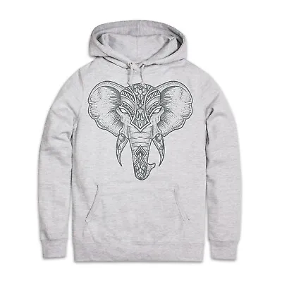 Buy Elephant Hoodie Hoody Hindu Ganesha Tattoo Womens Girls Hooded Top Sweatshirt • 29.99£