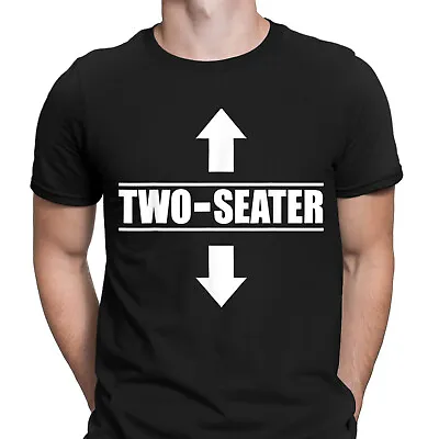 Buy Two Seater Rude Humor Meme Joke Funny Quote Comedy Novelty Mens T-Shirts Top#DJV • 9.99£