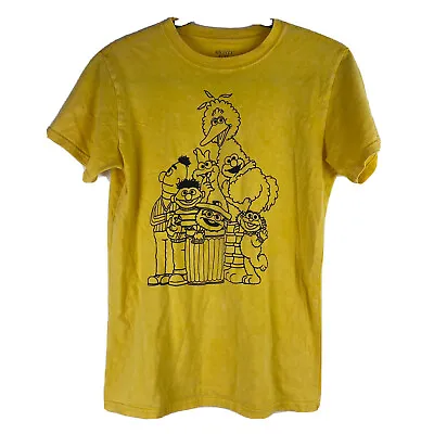 Buy Mighty Fine Sesame Street Women's T-Shirt Size XS Yellow Elmo Big Bird Cotton • 5.67£