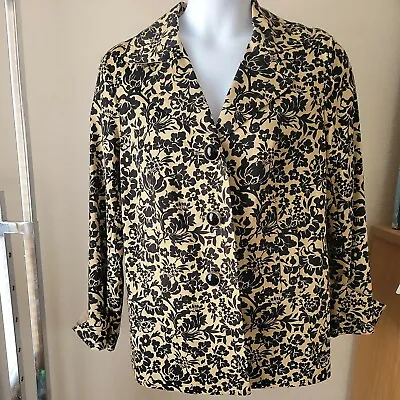 Buy NWOT R Q T Women's Pea-Coat Jacket Coat Lined XL Floral • 19.29£