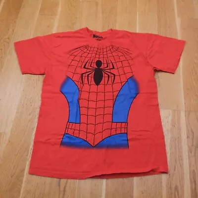 Buy Marvel Spiderman Red Graphic Print T Shirt M Crew Neck Comic Book Logo Disney • 10.99£