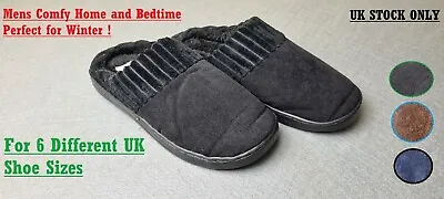 Buy Mens Comfy Warm Mule Slippers Cozy Slip On Home Christmas Gift Size 7 8 9 10 UK • 8.99£