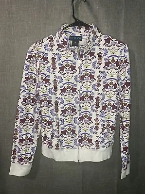 Buy Reverse Full Zip Sweatshirt Jacket Womens Size Medium. All Over Cat Graphic • 23.68£