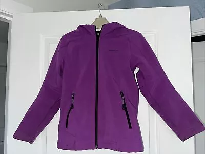 Buy Quencha Age 8 Softshell Fleece Lined Jacket Purple • 4.99£