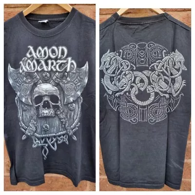 Buy Amon Amarth T Shirt Official Merch With Back Print Black MEDIUM  • 23.52£