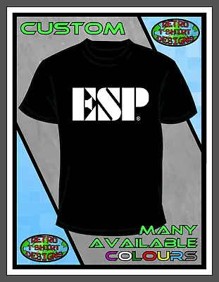 Buy ESP Guitar Bass T Shirt A Black Top Gibson Jackson Epiphone Retro T-shirt Custom • 14.99£