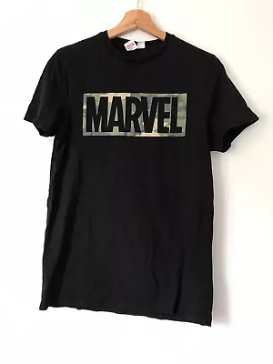 Buy Marvel Black Short Sleeve Pre-Owned T-Shirt Size M • 5.99£