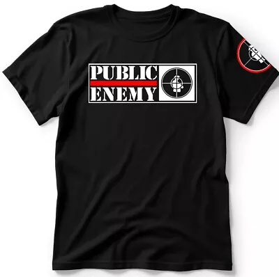 Buy Public Enemy T-shirt. Black Tee. Chuck D, Flavor Flave. Fight The Power, Spike • 19.84£