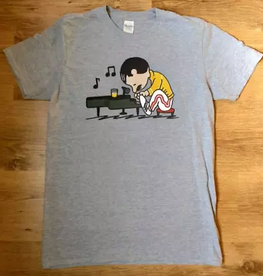 Buy Freddie Mercury Gildan Vintage T Shirt Size Medium Grey Peanuts • 14.95£