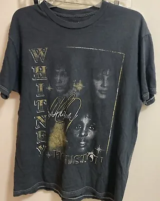 Buy Whitney Houston T Shirt M L Bust 40” Women’s Black • 2.81£
