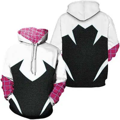 Buy Spider-Man: Across The Spider-Verse Pullover/Zip Hoodie Gwen Cosplay Sweatshirt • 27.59£