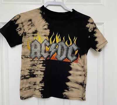 Buy AC/DC Youth.  T Shirt Tie Dye 9/10 Highway To Hell Distressed • 9.45£