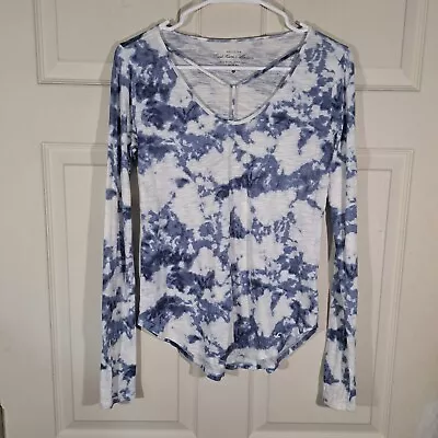 Buy Hollister Long Sleeve Shirt Womens Size XS Blue Tie Dye Must Have Collection • 8.77£