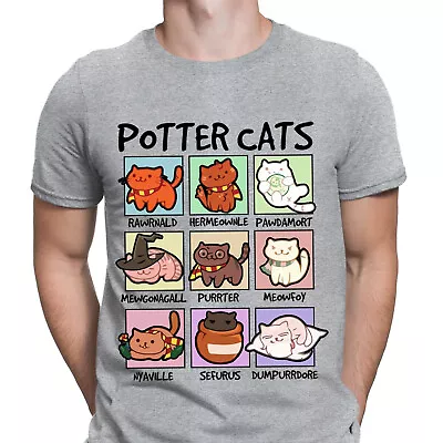 Buy Potter Cats Cute Cat Lover Gifts Pets Joke Funny Mens T-Shirts Tee Top #D • 9.99£