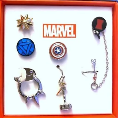 Buy Disney Parks Marvel Superhero Icons Earrings Set Of 6 • 27.42£