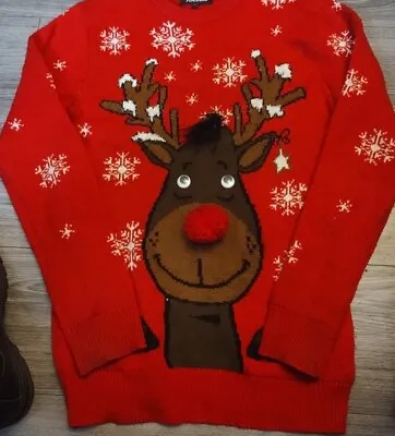 Buy Mens/Teens Red Rudolph Christmas Jumper Size XS • 6£