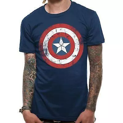 Buy Official Marvel Captain America Shield T-Shirt, Medium Cotton Shirt, Marvel • 9.99£