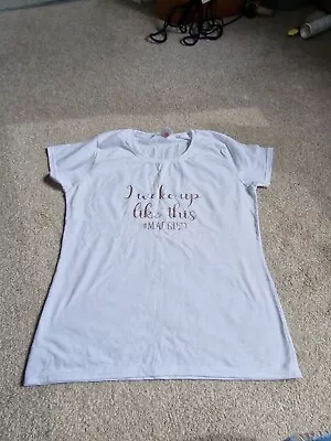 Buy Ladies Bride Tshirt  - I Woke Up Like This #married  Tshirt  Size 14 • 4.99£