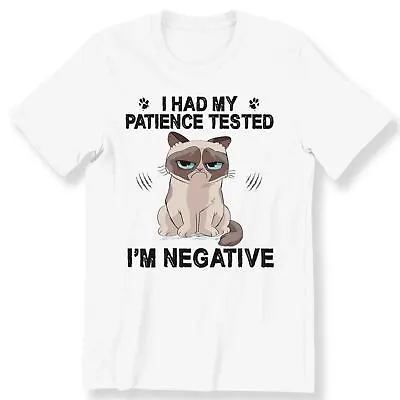 Buy Funny Cat Lover Men's Ladies T-shirt Grumpy Cat I Had My Patience Tested T-shirt • 12.99£