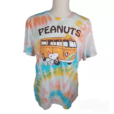 Buy Peanuts Snoopy Van Tie Dye Tee Medium -Short Sleeve -Vinyl Print  • 9.39£