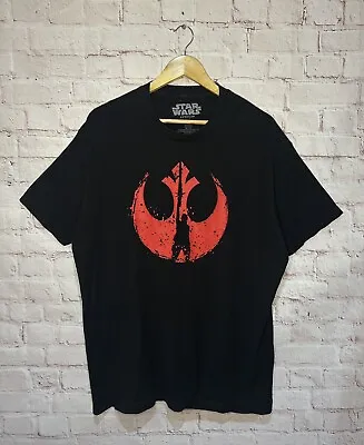 Buy Star Wars Rebel Alliance Logo T Shirt Graphic Print Movie Scifi Size XL • 12£