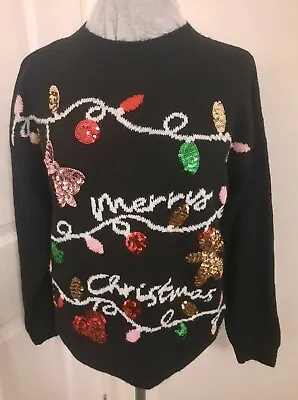 Buy New Look Christmas Jumper,sequin Detail , Small • 18.99£