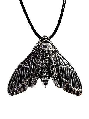 Buy Deaths Head Hawkmoth Pendant Necklace Moth Pendant Devil Metal Gothic Jewellery • 6.45£