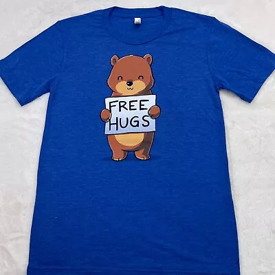 Buy Look Cuter Free Hugs Bear Women's XS T-Shirt Blue New No Tags • 19.30£