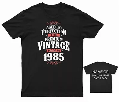 Buy Aged To Perfection 1985 Vintage Birthday T-Shirt Customizable 40th Birthday Tee • 12.95£