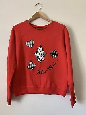 Buy Disneyland Paris Alice In Wonderland Sweattop Red Size L • 35£