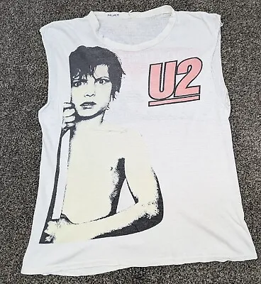 Buy Vintage 80s U2 New Year's Day War Era Tour 1983 Sleeveless T-shirt Medium • 75£