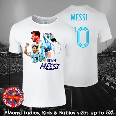 Buy Argentina Messi Football Fans T-shirt Mens Ladies Kids Babies • 12.95£