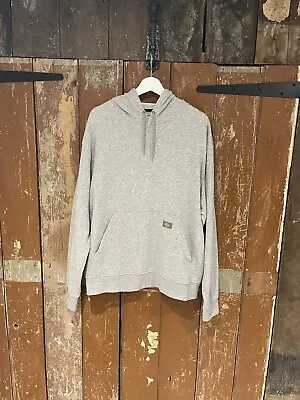 Buy Dickies Hoodie Jumper Men's Size Large PolyCotton Grey Logo Pullover Pockets • 19.99£