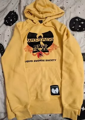 Buy Wu Tang Clan Hoodie Rap Hip Hop Band Liquid Swords Society Merch Size XS Yellow • 12.30£