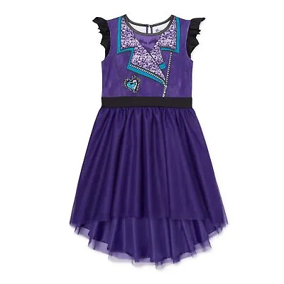 Buy Girls Disney Descendants Mal Halloween Costume Hoodie Tutu Dress Outfit 4 5 7 8 • 29.20£