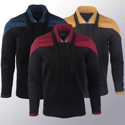 Buy For Picard 3 Commodore La Forge Geordi Gold Uniform Starfleet Red Blue Jacket • 42£