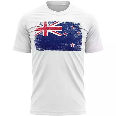 Buy New Zealand Grunge Flag T Shirt Football Sports Event Supporters Gifts For Hi... • 13.95£