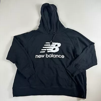 Buy New Balance Black Hoodie Sweatshirt  Sweater Women’s 2X Active Athletic Graphic • 23.62£