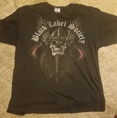 Buy Black Label Society Viking Skull Shirt Size XL Zakk Wylde Ozzy Osbourne • 24.13£