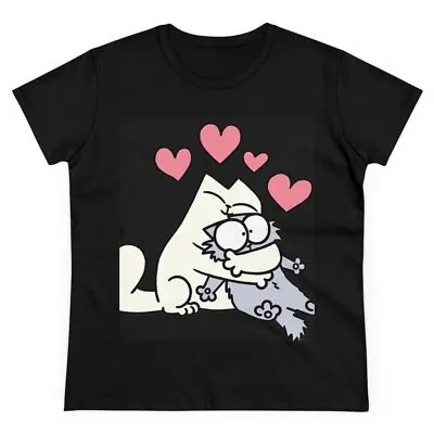 Buy Simon's Cat  Classic T-Shirt Women's Midweight Cotton Tee All Sizes • 17.69£