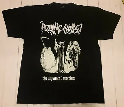 Buy ROTTING CHRIST The Mystical Meeting Vintage 2000s T Shirt M Black Death Metal LP • 59.88£