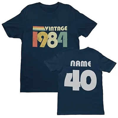 Buy Personalised 40th Birthday In 2024 T Shirt Vintage 1984 Name On Back Gift Idea • 19.95£