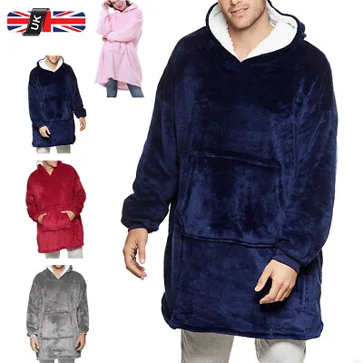 Buy Adult Hoodie Blanket Oversized Big Hooded Ultra Plush Sherpa Giant Sweatshirt • 11.97£