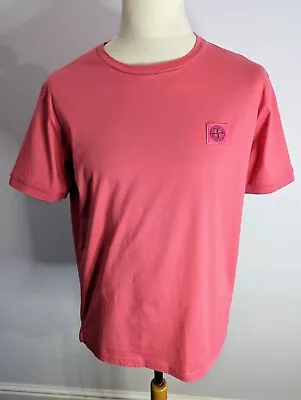 Buy STONE ISLAND Pink Fuschia T Shirt Soft 100% Cotton VGC Size UK XL - Fastpost • 39.95£