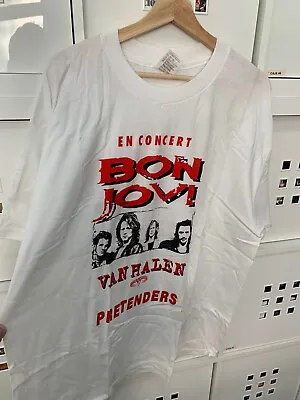 Buy Bon Jovi Van Halen Pretenders T Shirt Spanish Edition 13/03/1995 New • 35.92£
