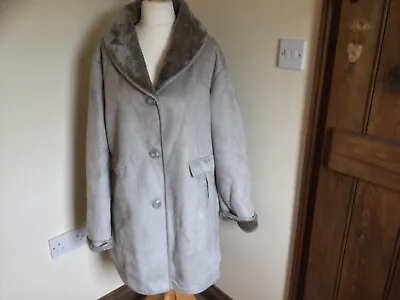 Buy Ladies Coat. Size 16/18 Jacket By Gabriella Vincenzo. Faux Suede • 11£